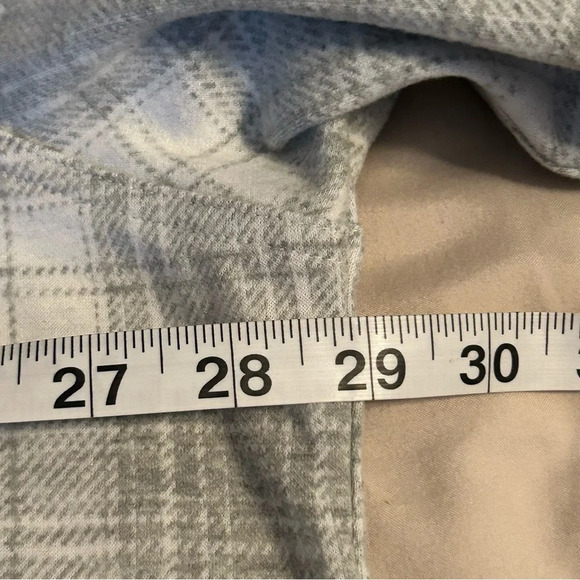 Express Men’s XXL Tall Flannel Gray Plaid Button Long Sleeve Casual Shirt - Picture 7 of 8